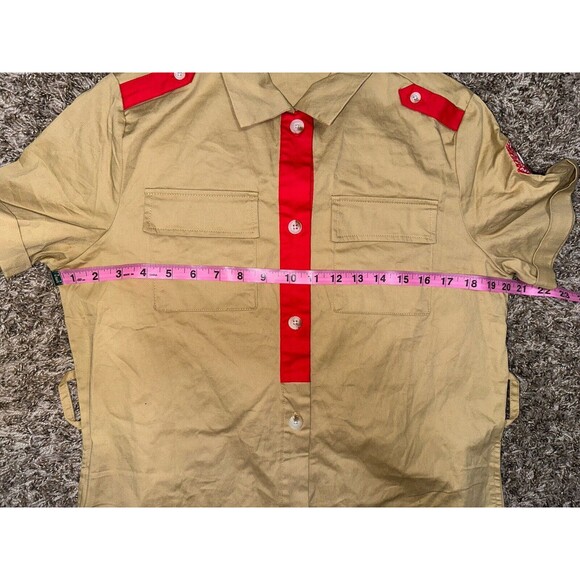The Delta Box Womens Khaki Delta Sigma Theta Police Button Up Shirt Size Small - Picture 9 of 11